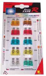 Szabvány Elem Biztosíték készlet, késes, 10db (XZ08-0000-01)