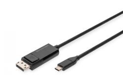 ASSMANN AK-300334-020-S video átalakító kábel 2 M USB C-típus DisplayPort Fekete (AK-300334-020-S) - easy-shop