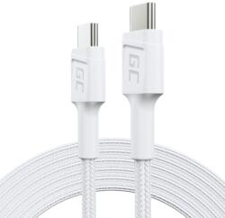 Green Cell Adatkábel Green Cell PowerStream, USB-C - USB-C, tápellátás 60 W, 200 cm, fehér