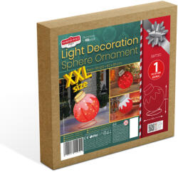 Globiz International Kft Világító dekoráció - gömbdísz - 60 LED - 60 x 83 cm - piros - 100-200V AC (59772C)