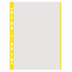 DONAU lefűzhető, színes szélű, A4, 40 mikron, narancsos felületű, sárga genotherm (D1774S)