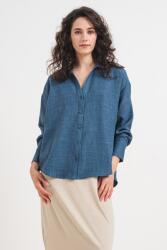 VERO MODA Vero Moda, Melaney ejtett ujjú ing, Sötétkék, S (10316389-DARK-DENIM-MELANGE-S)