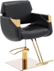 Physa Fodrászszék lábtartóval - 480-630 mm - 200 kg - fekete / arany (PHYSA PENRYN BLACK & GOLD)