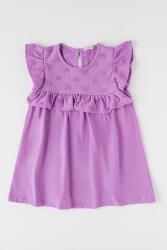 United Colors of Benetton United Colors of Benetton, Bővülő fazonú ruha fodros szegélyekkel, Lila, 62 CM (31KAAV001-902-62)