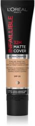 L'Oréal Infallible 32H Matte Cover tartós matt alapozó SPF 25 árnyalat 175 (Cool Undertone) 30 ml