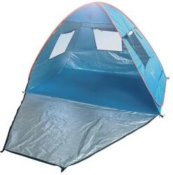 Welora Kihúzható sátor ablakokkal a strandra, napvédelemmel, 200x120x120x130cm, Kék (JM1163420)