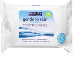 Beauty Formulas Sensitive nedves tisztító törlőkendők az érzékeny arcbőrre 25 db