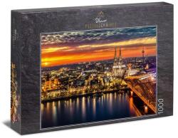 Ulmer 1000 db-os puzzle - Cologne at Dusk (0091) (0091)