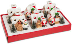 Family Collection Karácsonyi LED-es házikó - 3 féle - 8 x 6 x 8, 5 cm (véletlenszerűen kerül kiválasztásra) (58936B)