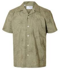 SELECTED férfi ing, 16097686, biopamut, L INTL, zöld (0000305425669_L)