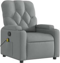 vidaXL világosszürke szövet dönthető masszázsfotel, 74 x 86.5 x 93.5 cm, 17.55 kg (372491)