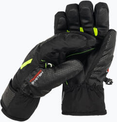 LEKI WCR Team 3D Junior síelő kesztyű fekete jég/citromsárga