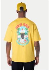 New Era Férfi Póló, 60596304, Pamut/Organikus Pamut, M INTL, Sárga (0000305046079_M)