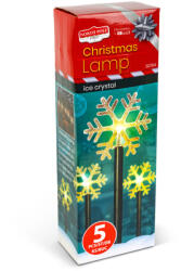 Garden of Eden Karácsonyi lámpa - 5 LED - jégkristály - 34, 5 cm - melegfehér - 3 X AA (59764)