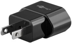 Goobay Adaptor CEE 7/16 Schuko mama la priza US/Japonia (Tip A, NEMA 1-15, 2-pin), negru GOOBAY HCT45344 (HCT45344)