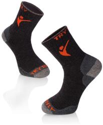 Try To Fly Heavy Hiking merinó gyapjú túra zokni, 35-38 EU, antracit (TF33-304-1)