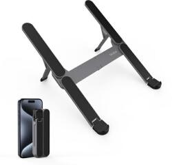 SODI Laptop állvány, alumínium, 4, 5-12 cm, szürke/fekete