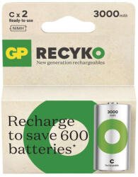 GP Batteries EMOS B2533, GP ReCyko NiMH Akkumulátor HR14 (C) 3000mAh 2db (B2533)