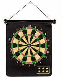 Welora Darts játék, 6 mágneses nyíllal, kétoldalas céltábla, összecsukható, kampókkal, 6 éves kortól, 40x37 cm, fekete, 40x37 cm, fekete (TOYS-CB-15A)