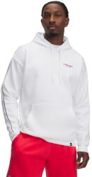 Under Armour Project Rock Férfi szabadidős cipzár nélküli pulcsi Under Armour PJT RCK ICON FLEECE HOODIE fehér 1389916-100 - S
