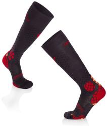 Try To Fly 3/4-es kompressziós antracit-piros COMPRESSION SOCKS sportzokni, 39-41 EU, Többszínű (TF42-206-02)