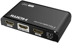 PremiumCord 2 Portos HDMI elosztó splitter 4K 60Hz (KHSPLIT2F) (KHSPLIT2F)