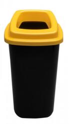 Plafor Sort szelektív hulladékgyűjtő, szemetes 45L fekete/sárga (PL680-01) - emag