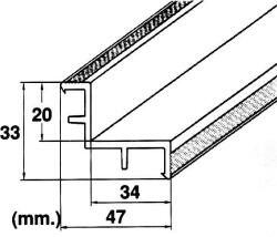 Kripsol Roll túlfolyó lista - (MP200-LAF) hossz: 2m