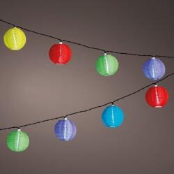 Lumineo Napelemes lampionfüzér 4, 5m színes, 10 hideg fehér LED 12 db/csomag (40101048-1)