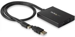 StarTech Mini DisplayPort + USB DVI-I Átalakító Fekete 35cm MDP2DVID2 (MDP2DVID2)