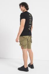 Alpha Industries ALPHA INDUSTRIES, Logómintás pamutpóló, Fekete, S (128507CP-380-S)