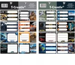 Tip-Top T-Creativ: Füzetcímke fiúknak, 16 db-os - többféle (N13119TAB1)