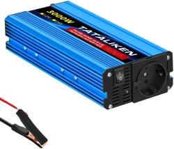  Teljesítmény inverter, Bemeneti feszültség DC 12V, Kimeneti feszültség AC 220V, Kimeneti frekvencia 50Hz, 12V 3000W 220V EU