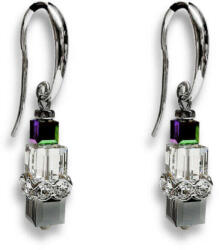  Cubic Swarovski Kristály Fülbevaló - Ezüst - 20 mm