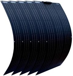  Rugalmas napelemes panel, 100W maximális teljesítmény, nagy hatékonyság 22%, könnyű és tartós kialakítás, 5db 100W