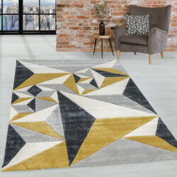  Modern szőnyeg Charlotte 396 (Mustar-Gray) 200x290cm Sárga-Szürke