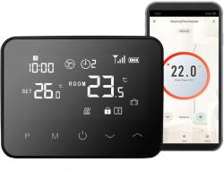 Reecomer Termostat de ambient inteligent Smart WT-20, WI-FI, Control Internet , Pentru Centrala Termica, RF Wireless (TW-08-P)