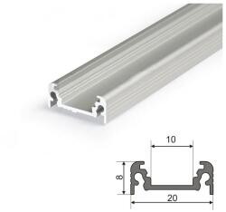  Led profil surface, eloxált alumínium, 10mm-es