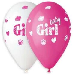 Baby girl léggömb lufi 5 db-os 33 cm