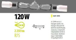  „LINEÁRIS „ceruza halogén HALOGÉN IZZÓ ECO 78mm 230V/120W cikkszám: ze0102″