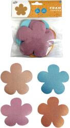Glitteres virág habszivacs forma 12 db-os kézműves szett
