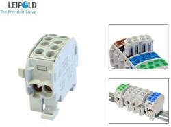 Leipold HLAK C 1P 35mm2 fővezeték csatlakozó sínre 2x25mm2+2x35mm2 125A SZÜRKE