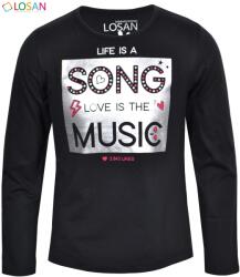 Losan Póló Music fekete 8 év (128 cm)