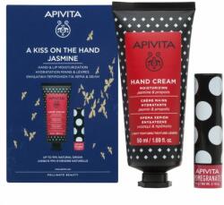 APIVITA Kézkrém+ ajakápoló csomag (hidr. +gránáta. ) 50ml+4, 4g