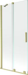 Mexen Velar Kádparaván 2 részes csúszó 95 x 150 cm, átlátszó nano, arany s csiszolt- 896-095-000-01-55 Kádparaván (5905315221100)