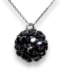 Swarovski csiszolt kristályos Ball ezüst nyaklánc, hamuszürke