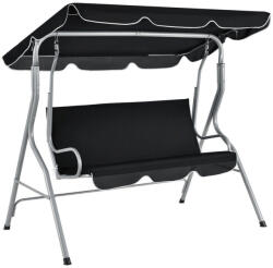  Cecina 3 személyes hintaágy kerti nyugágy fekete 25404