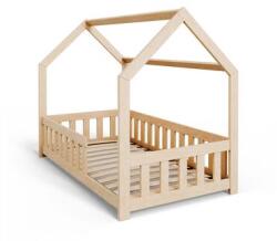  DUBI Gyermek házi ágy 160x80 Természetes színű
