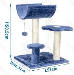  Nobleza Macskabútor Virág Alakú 3 emeletes Sötétkék