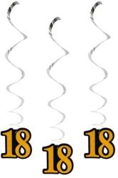  Godan Happy Birthday 18 éves szalag dekoráció 3 db-os szett